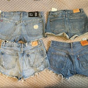 Bundle of 4 pairs of shorts - Levi, Zara, BDG